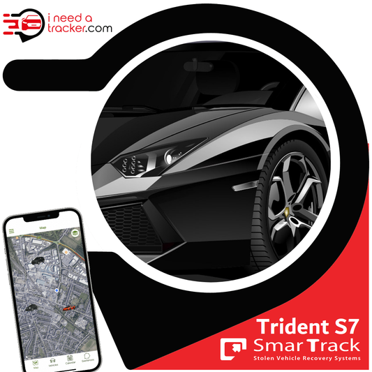 SmarTrack Trident S7 in gallery position 1 showing Thatcham-approved tracker with 24/7 monitored UK-wide installation