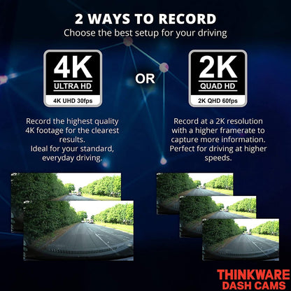 Thinkware U1000 4K Front and Rear Dash Cam